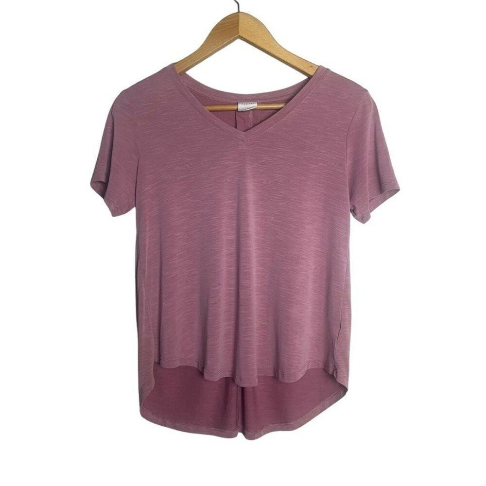 Mod Ref Mauve Hi Low V Neck Medium